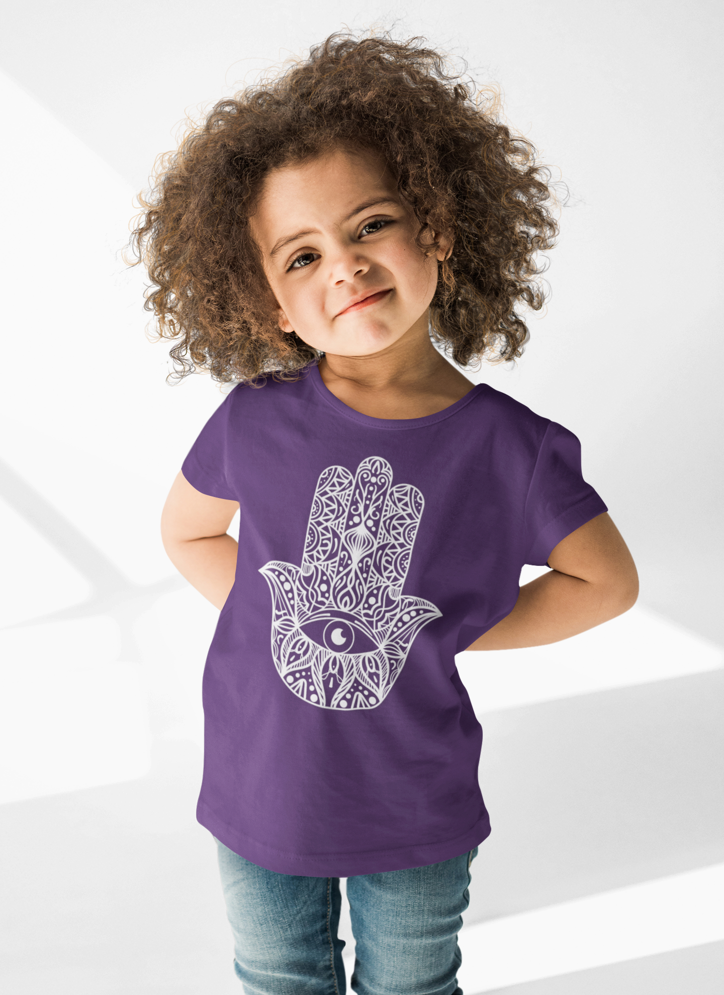 Mystical Eye Kids Tee, Boho Shirt, Hand Eye Graphic Tee, Unique Gift for Boys & Girls, Cool Summer Top