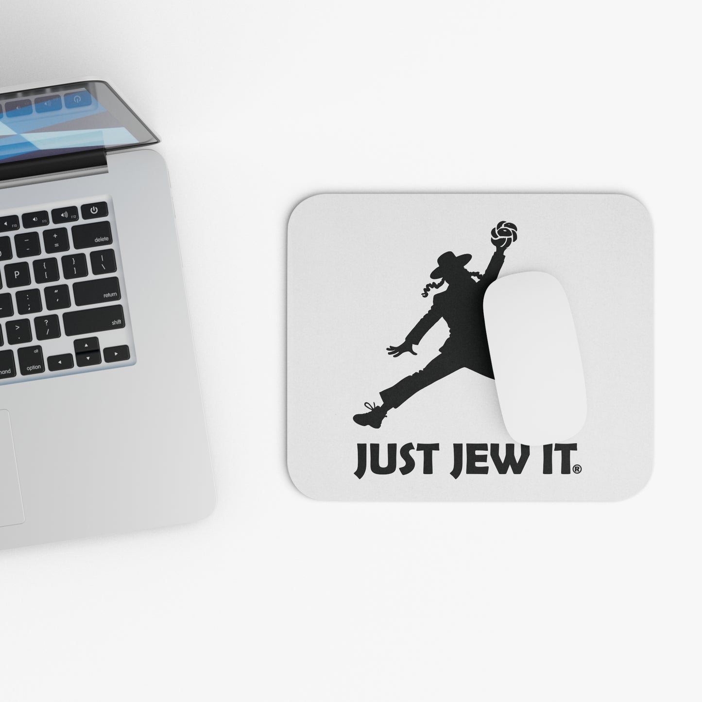 Just Jew It Mouse Pad - Fun Desk Accessory for Jewish Culture, Gifts for Holidays and Celebrations, Office Decor, Unique Gift Idea, Work