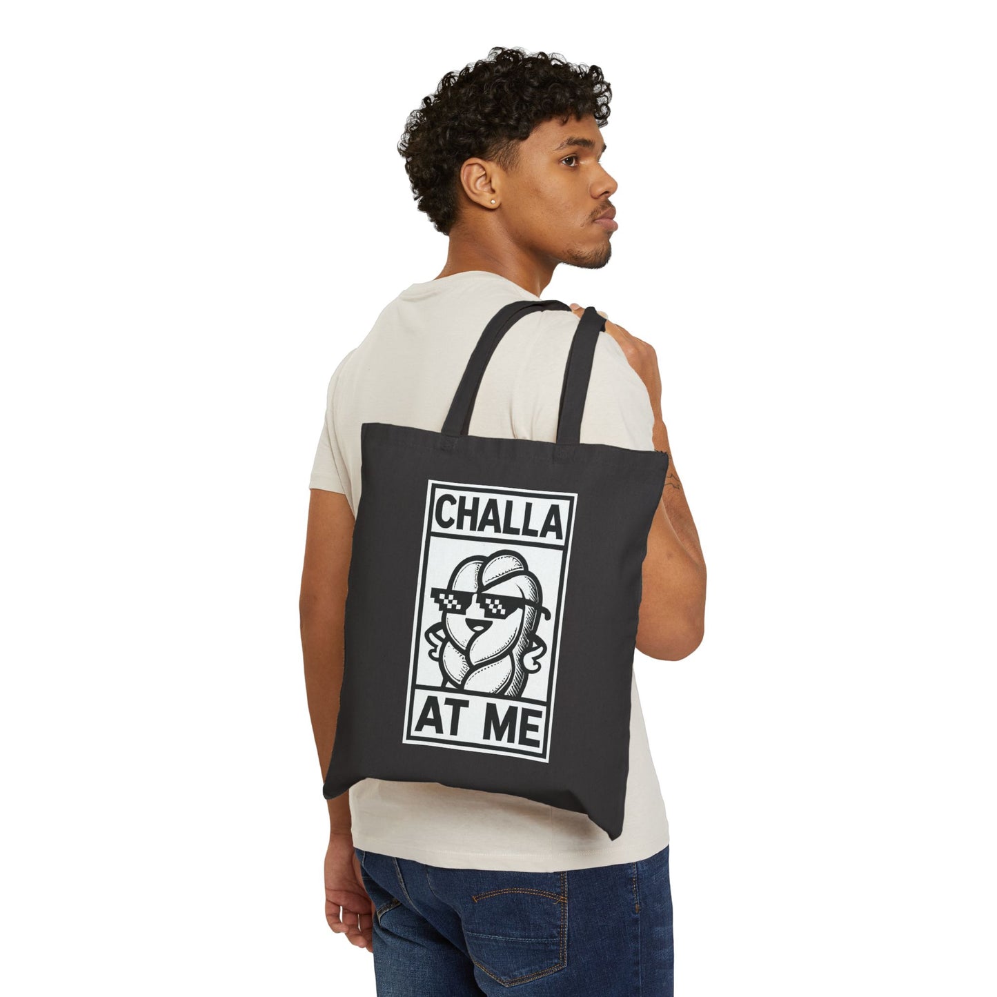 Challa At Me Tote Bag - Fun Cotton Canvas Bag, Grocery Shopping, Eco-Friendly Gift, Casual Outing, Festival Accessory