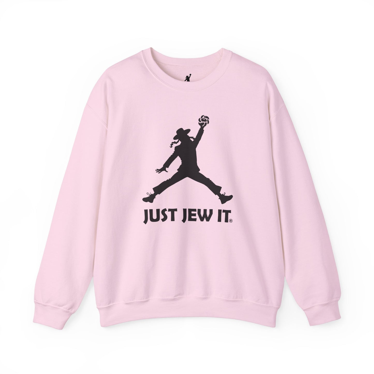 Just Jew It® Official Sweatshirt - Jumping Man with Challa Bread