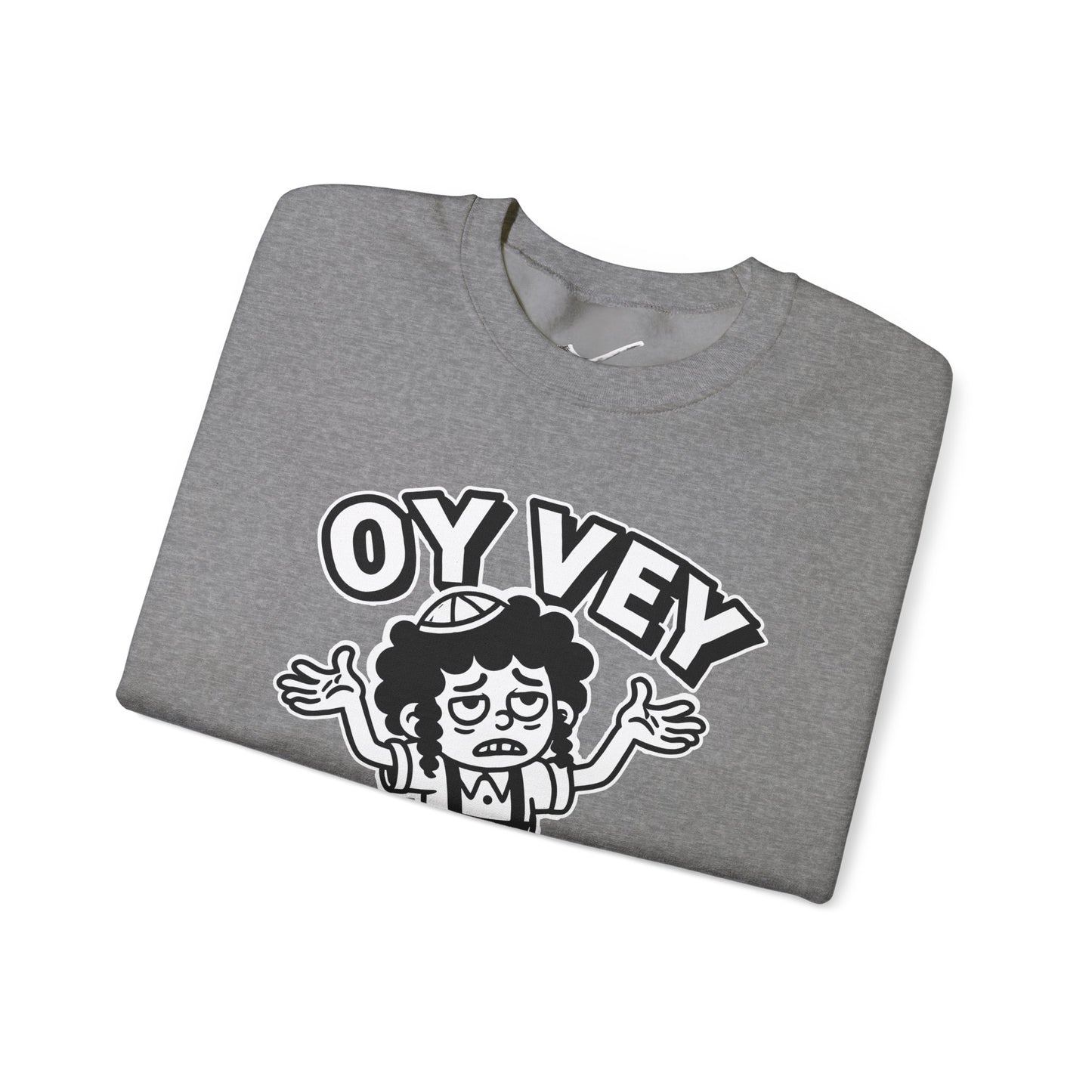 Oy Vey Tired Kid - Adult Sweatshirt Funny Gift for Food Lovers, Cozy Crewneck for Everyday Wear, Perfect for Holidays & Casual Events