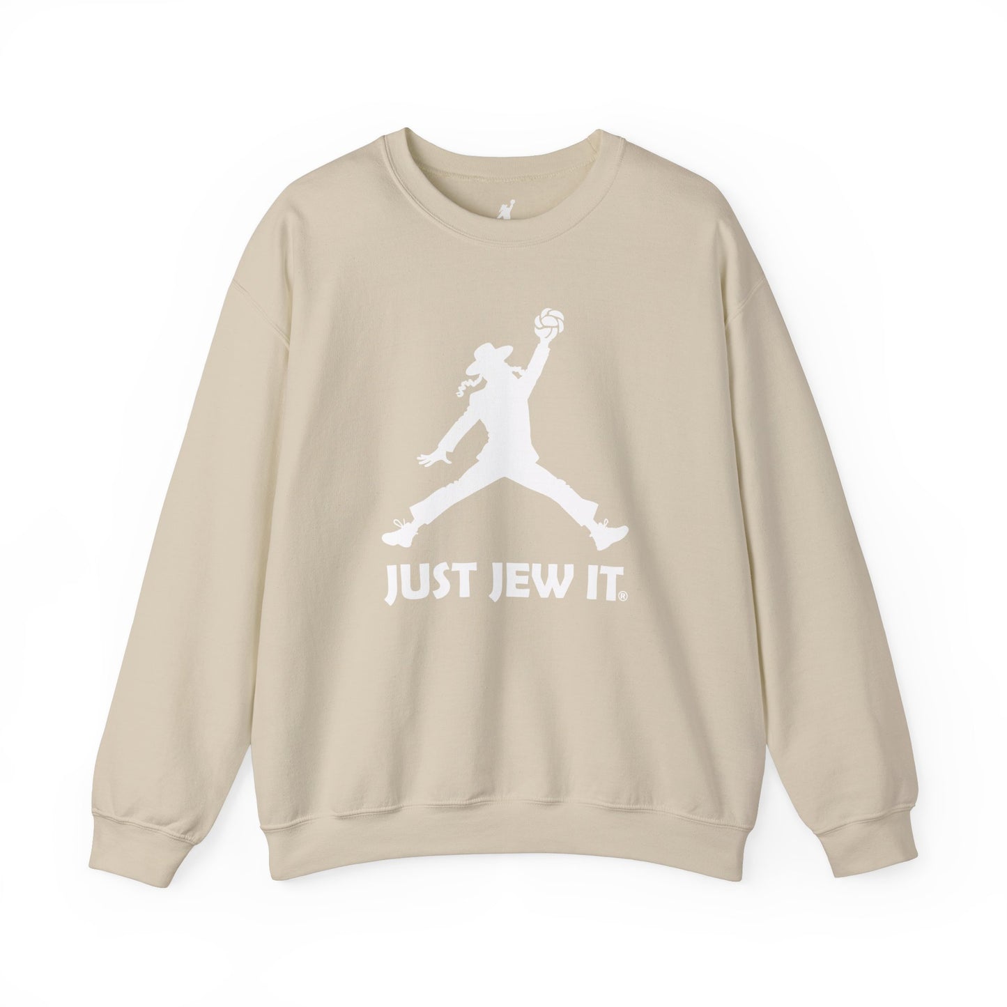 Just Jew It® - Unisex Crewneck Sweatshirt, Comfortable Sweatshirt for Casual Wear, Unique Gift for Jewish Holidays, Sports Apparel, Trendy