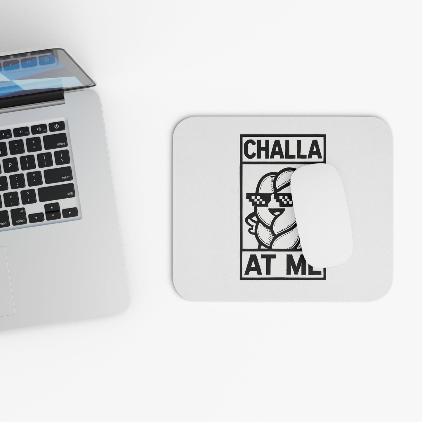 Challa at Me Mouse Pad - Fun Desk Accessory for Jewish Culture, Gifts for Holidays and Celebrations, Office Decor, Unique Gift Idea, Work