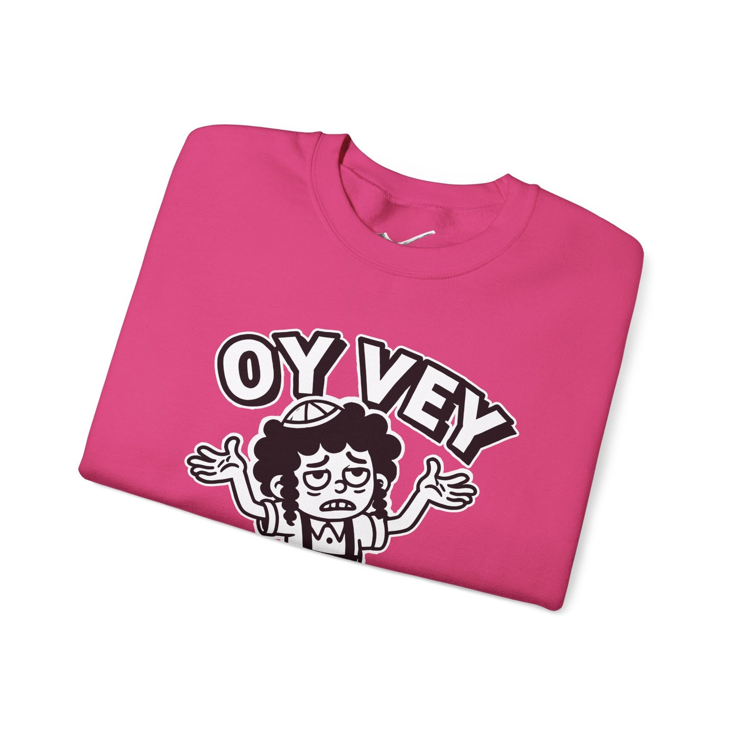 Oy Vey Tired Kid - Adult Sweatshirt Funny Gift for Food Lovers, Cozy Crewneck for Everyday Wear, Perfect for Holidays & Casual Events