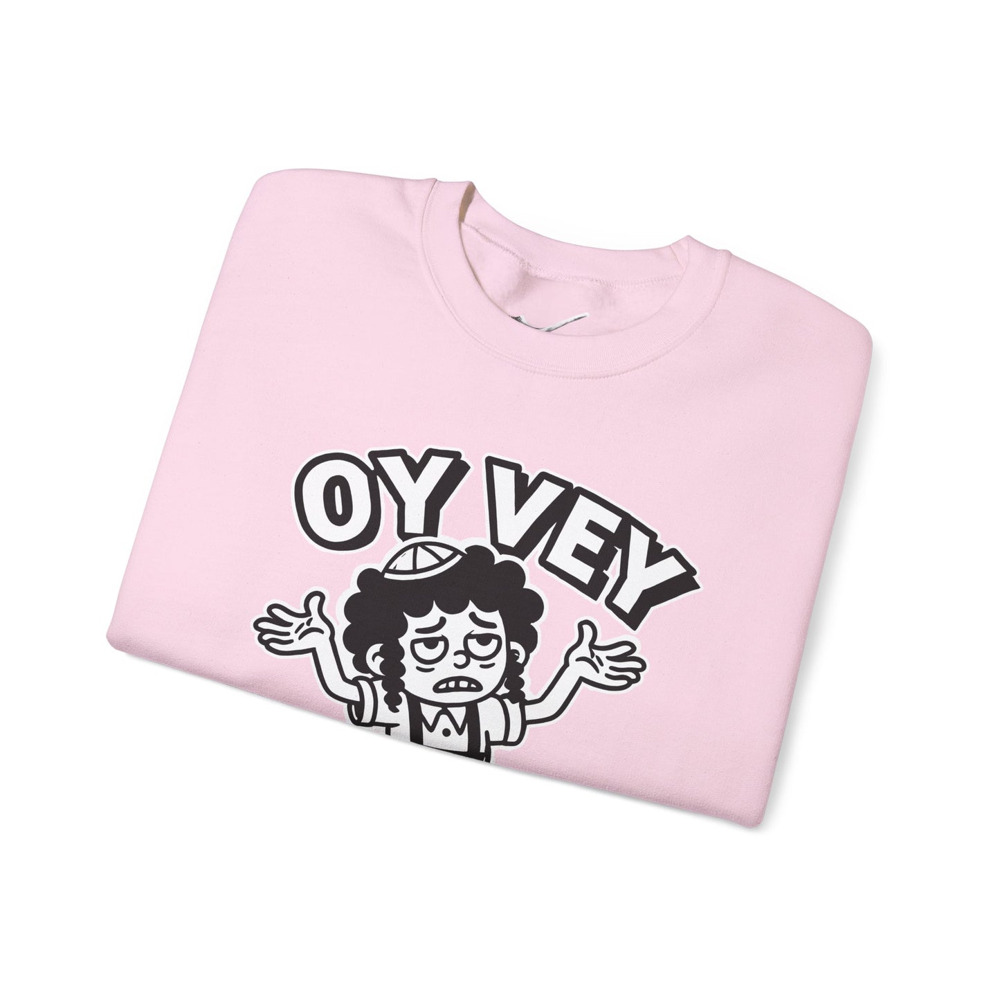 Oy Vey Tired Kid - Adult Sweatshirt Funny Gift for Food Lovers, Cozy Crewneck for Everyday Wear, Perfect for Holidays & Casual Events