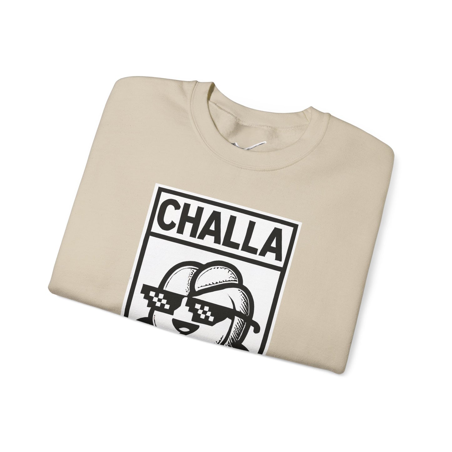 Challa at Me - Adult Unisex Sweatshirt, Funny Gift for Food Lovers, Cozy Crewneck for Everyday Wear, Perfect for Holidays & Casual Events