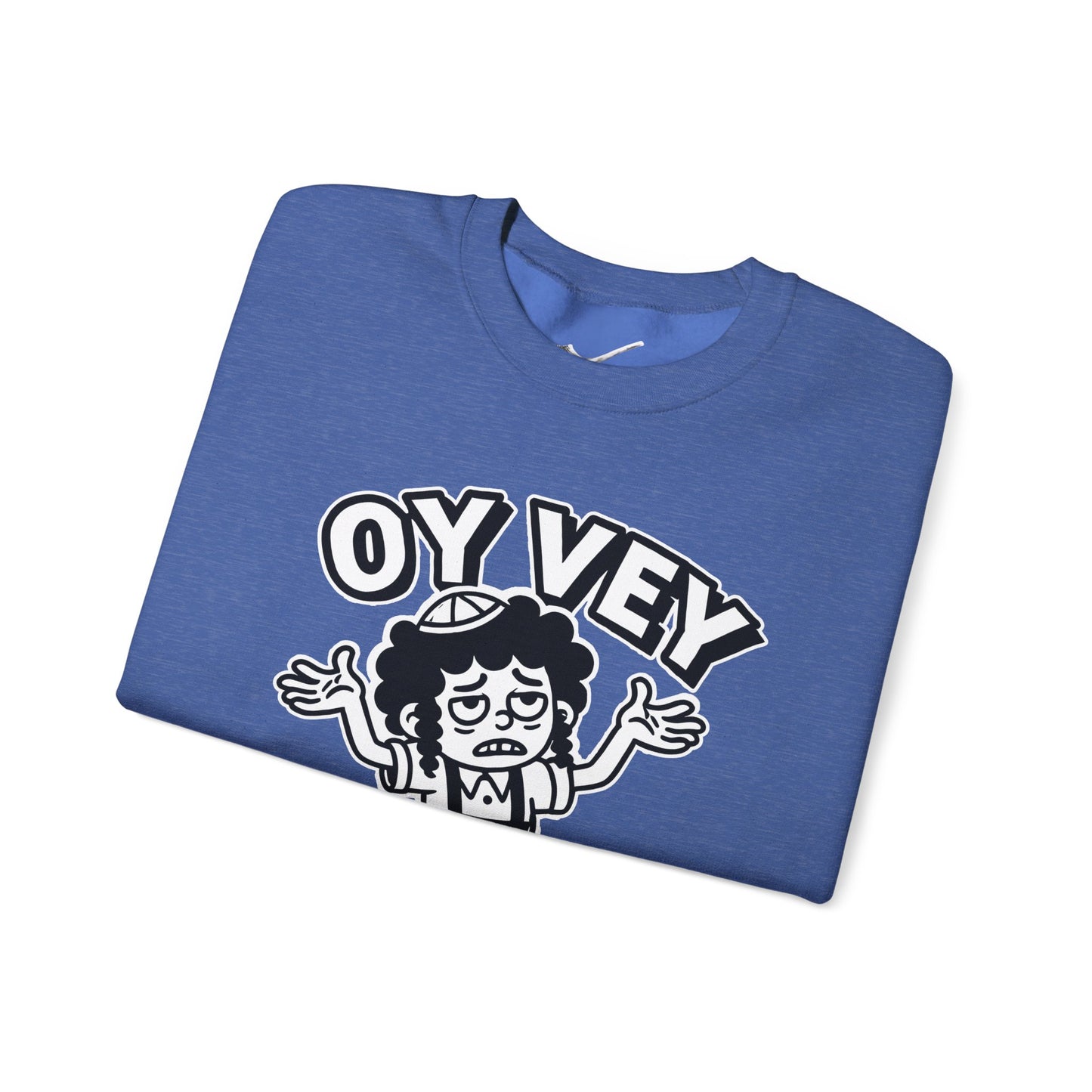 Oy Vey Tired Kid - Adult Sweatshirt Funny Gift for Food Lovers, Cozy Crewneck for Everyday Wear, Perfect for Holidays & Casual Events