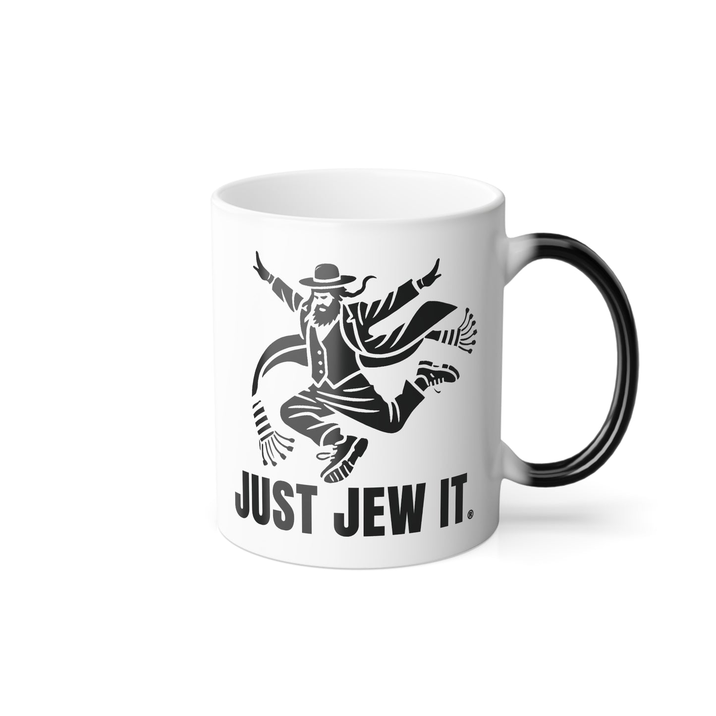 Color Morphing Mug - Just Jew It® Official Rabbi Mug, Heat Sensitive Ceramic Cup for Coffee & Tea, Rabbi Design Gifts, Religious Coffee