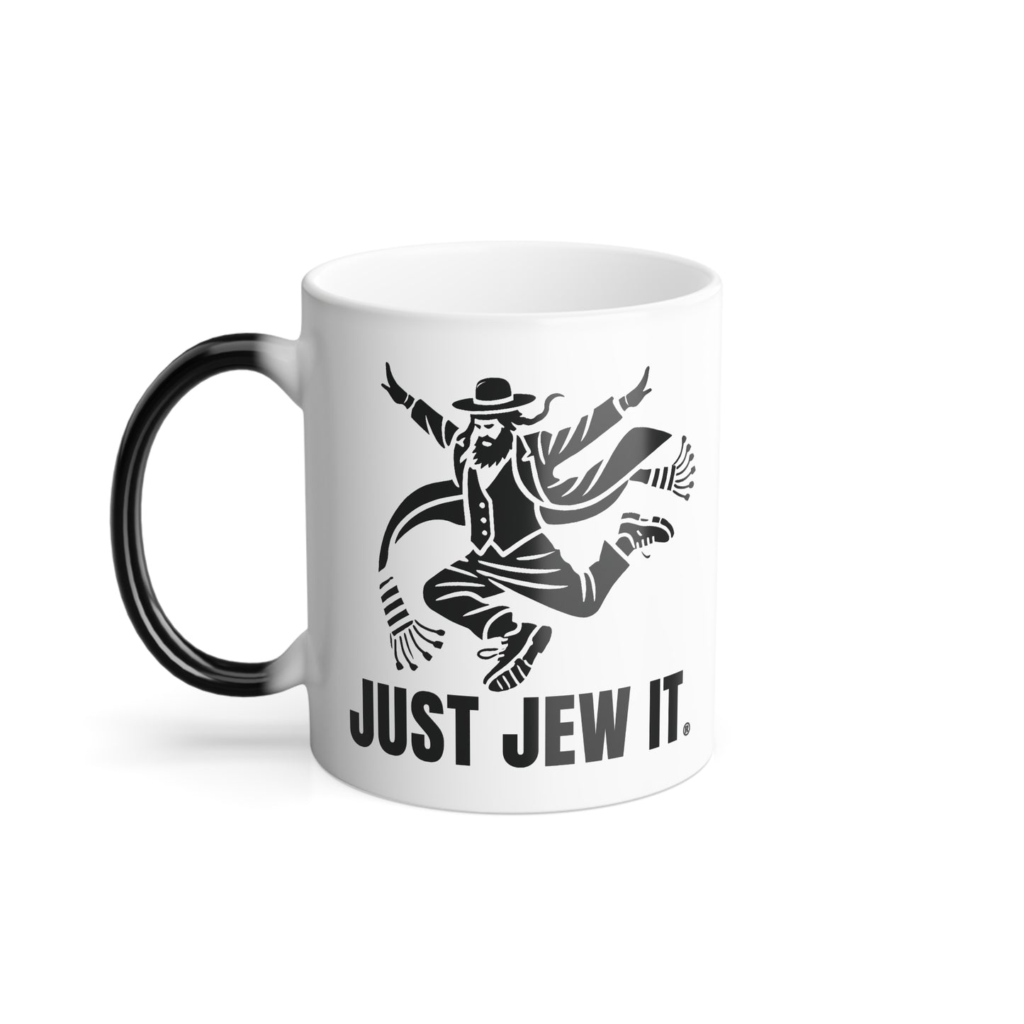 Color Morphing Mug - Just Jew It® Official Rabbi Mug, Heat Sensitive Ceramic Cup for Coffee & Tea, Rabbi Design Gifts, Religious Coffee