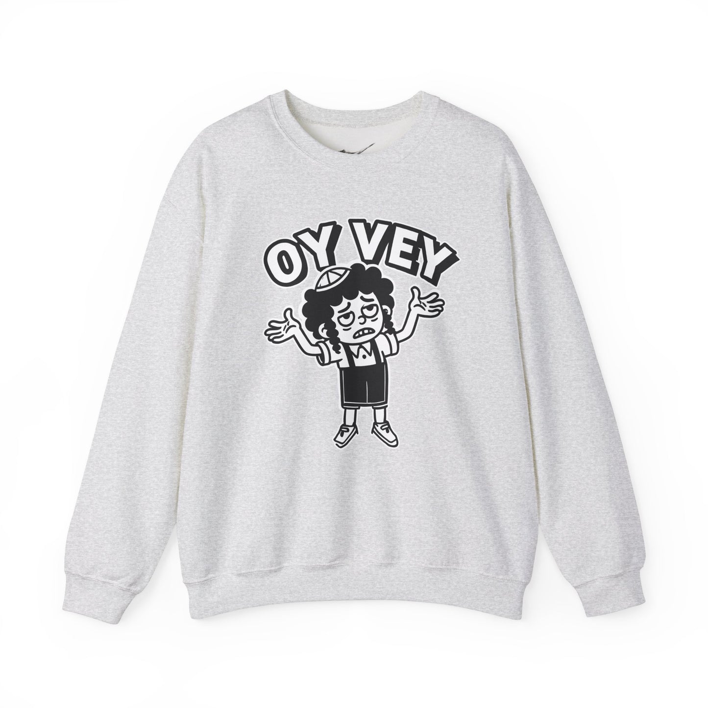 Oy Vey Tired Kid - Adult Sweatshirt Funny Gift for Food Lovers, Cozy Crewneck for Everyday Wear, Perfect for Holidays & Casual Events