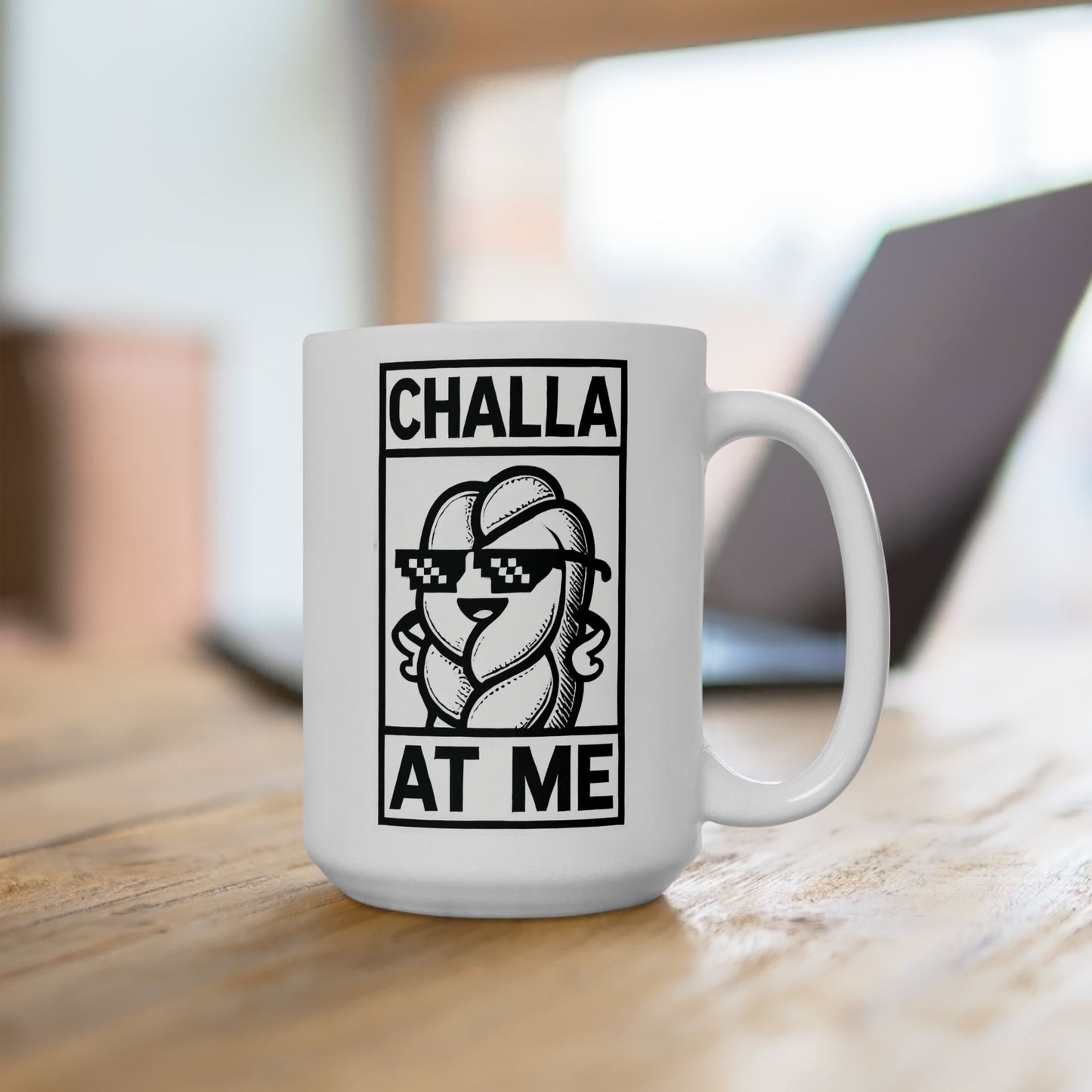 Challa at Me Chic Ceramic Coffee Mug - Stylish Gift for Coffee Lovers, Home Decor, Office Use, Funny Quotes, Engaging Conversation Starter