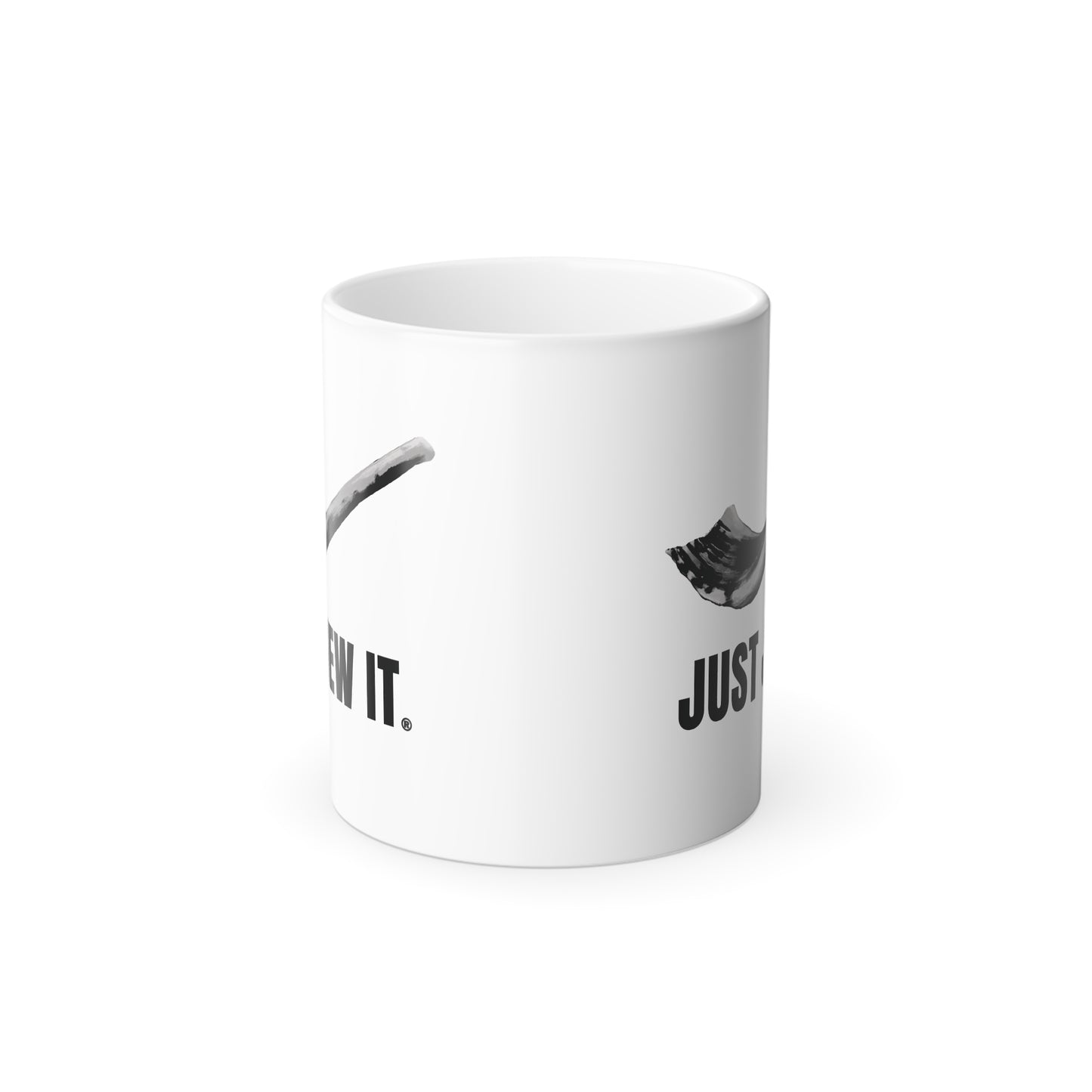 Color Morphing Mug, 11oz - Just Jew It® Official Mug Logo WIth Shofar, Jewish Gift, Coffee Cup, Tea Mug, Unique Present, Ceramic Drinkware