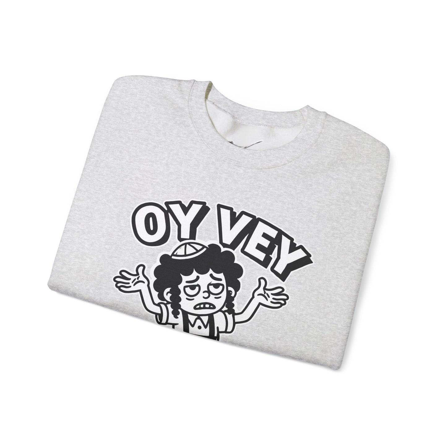 Oy Vey Tired Kid - Adult Sweatshirt Funny Gift for Food Lovers, Cozy Crewneck for Everyday Wear, Perfect for Holidays & Casual Events