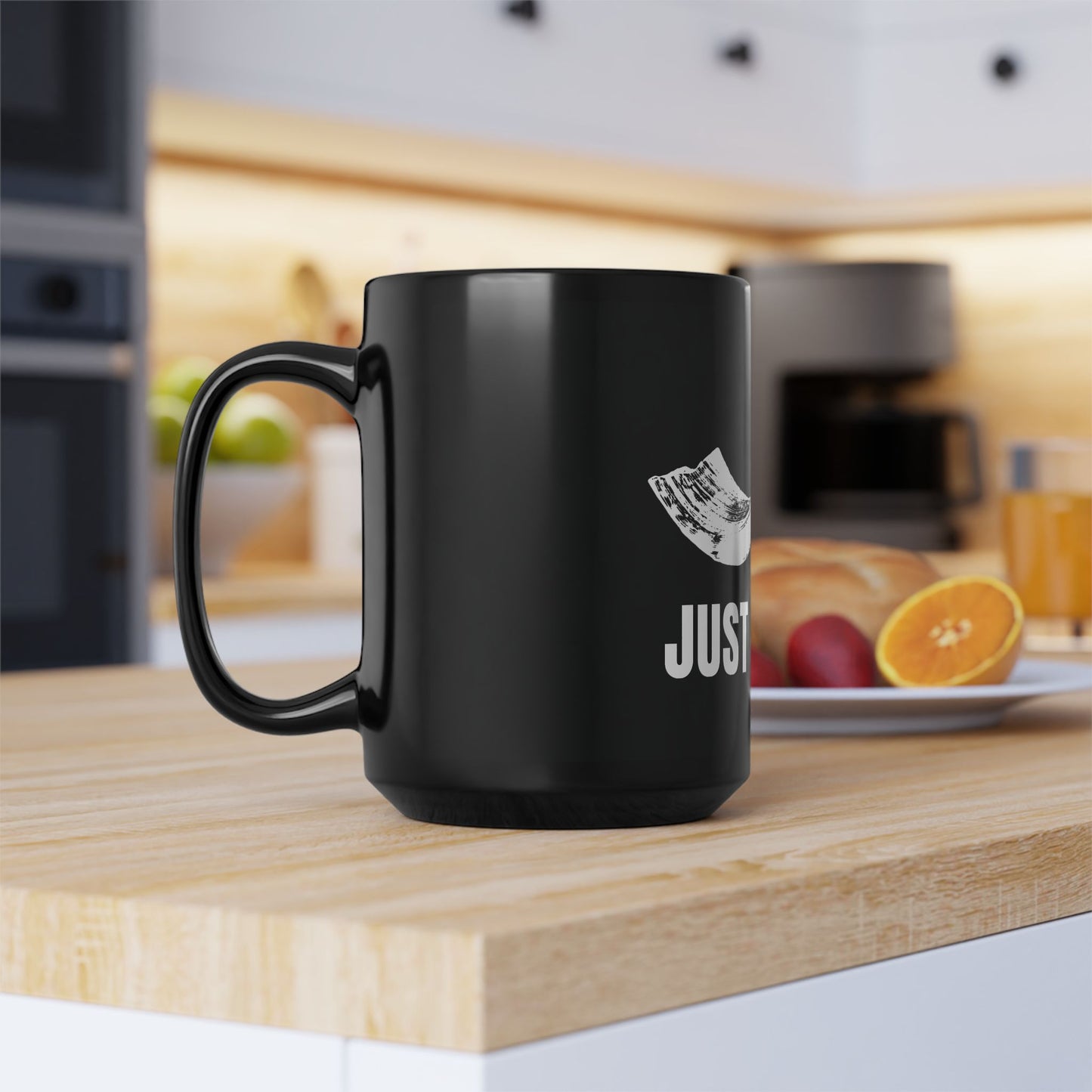 Just Jew It® - Black Mug - Gift for Coffee Lovers, Humor Mug, Kitchen Decor, Office Mug, Unique Gift for Him or Her