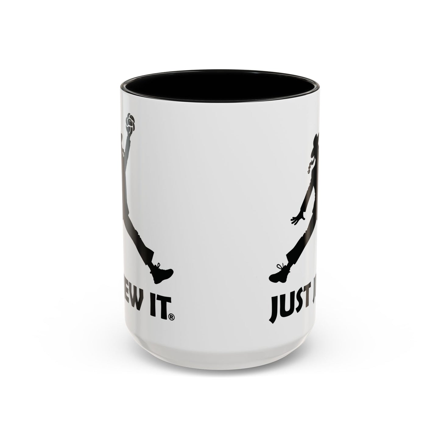 Just Jew It® Funny Rabbi Dunking Challa Bread Accent Mug, Jewish Humor Coffee Cup, Just Jew It Gift, 11, 15oz, Tea Mug, Ceramic Mug, Kitchen