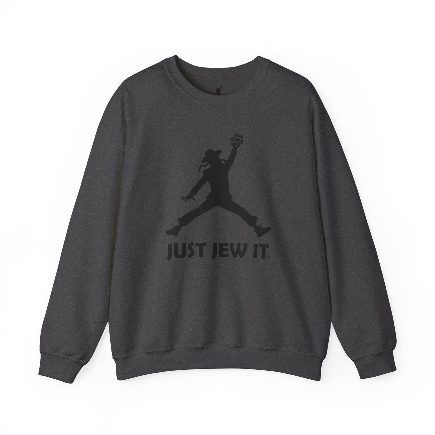 Just Jew It® Official Sweatshirt - Jumping Man with Challa Bread