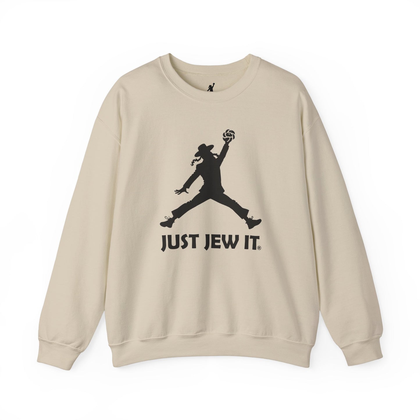 Just Jew It® Official Sweatshirt - Jumping Man with Challa Bread