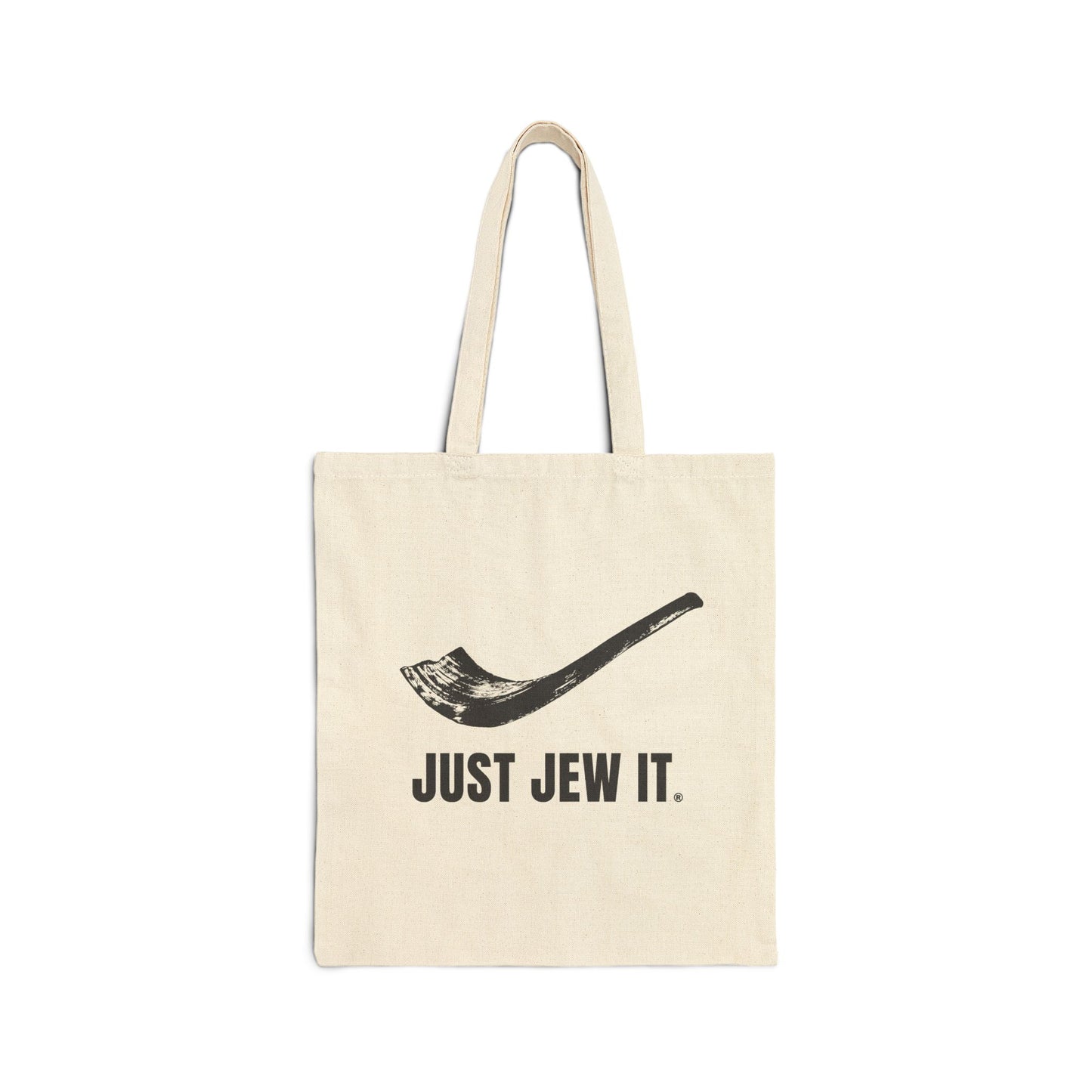 Just Jew It® Shofar - Cotton Canvas Bag, Grocery Shopping, Eco-Friendly Gift, Casual Outing