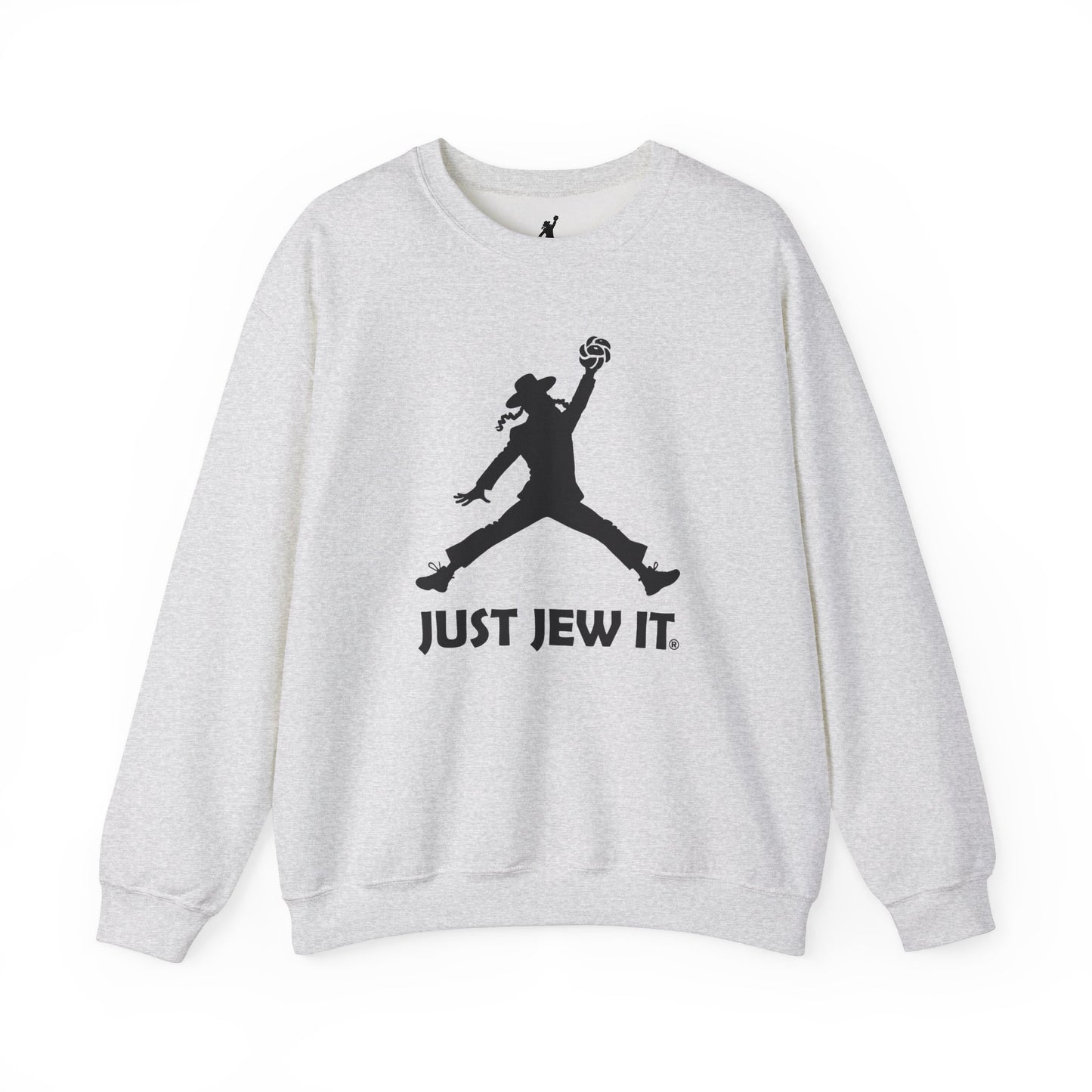 Just Jew It® Official Sweatshirt - Jumping Man with Challa Bread
