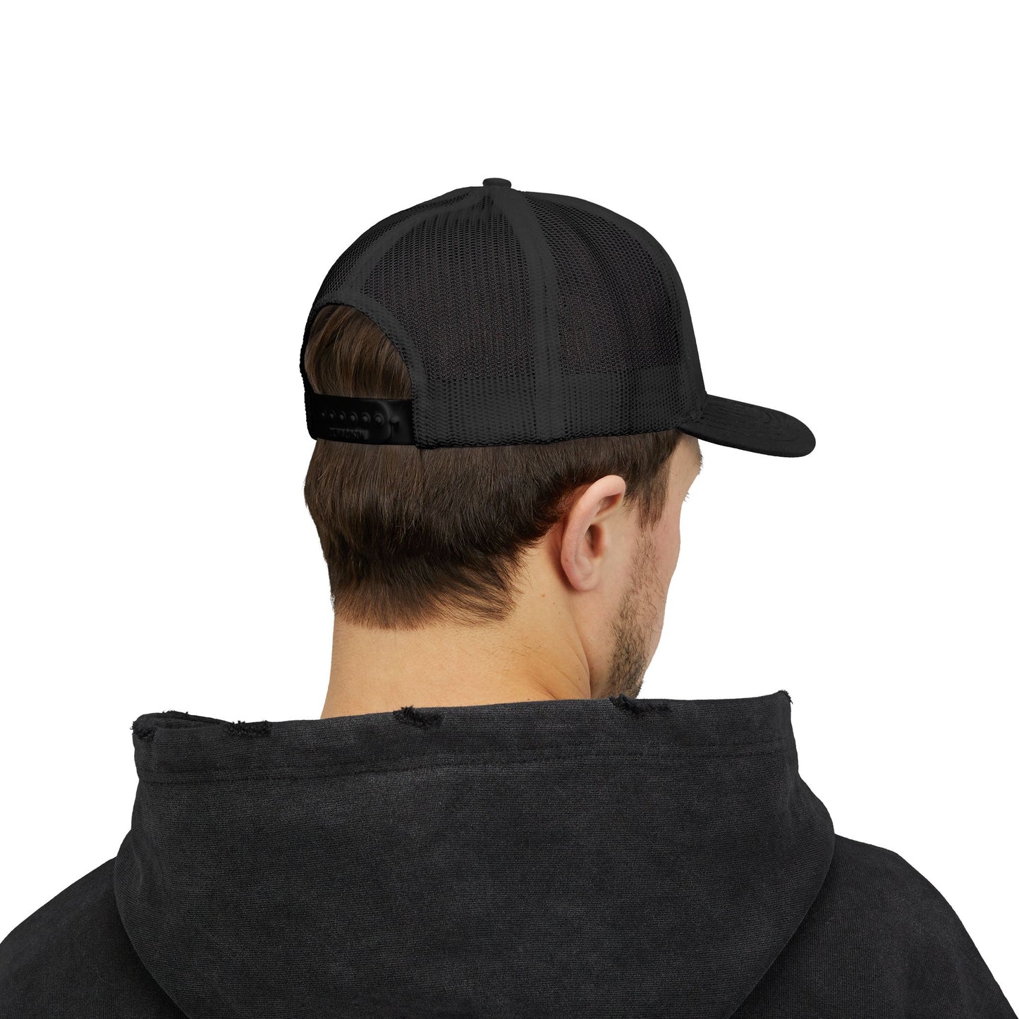 Embroidered Just Jew It® Official Snapback Trucker Cap - Stylish Mesh Hat for Jewish Culture & Pride