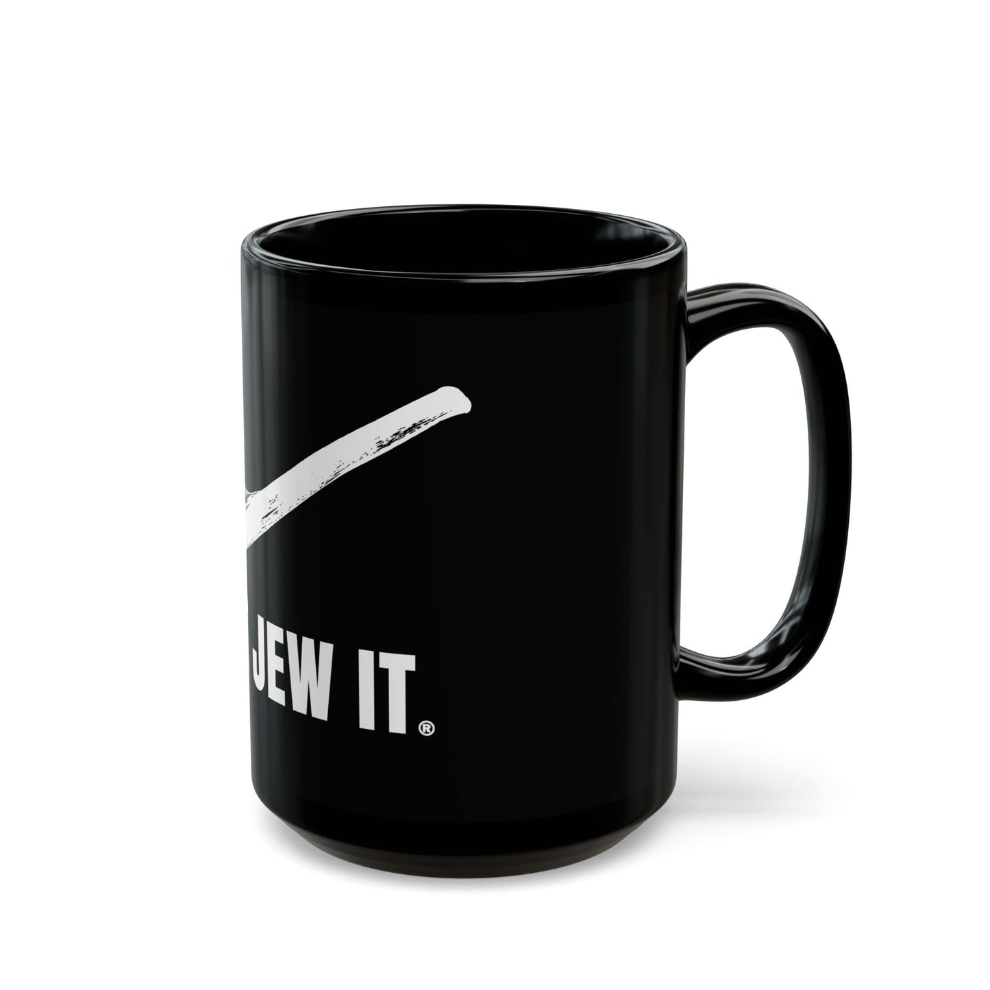 Just Jew It® - Black Mug - Gift for Coffee Lovers, Humor Mug, Kitchen Decor, Office Mug, Unique Gift for Him or Her