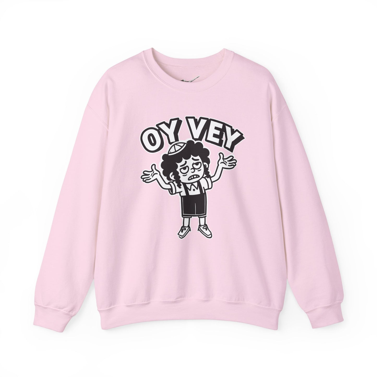 Oy Vey Tired Kid - Adult Sweatshirt Funny Gift for Food Lovers, Cozy Crewneck for Everyday Wear, Perfect for Holidays & Casual Events