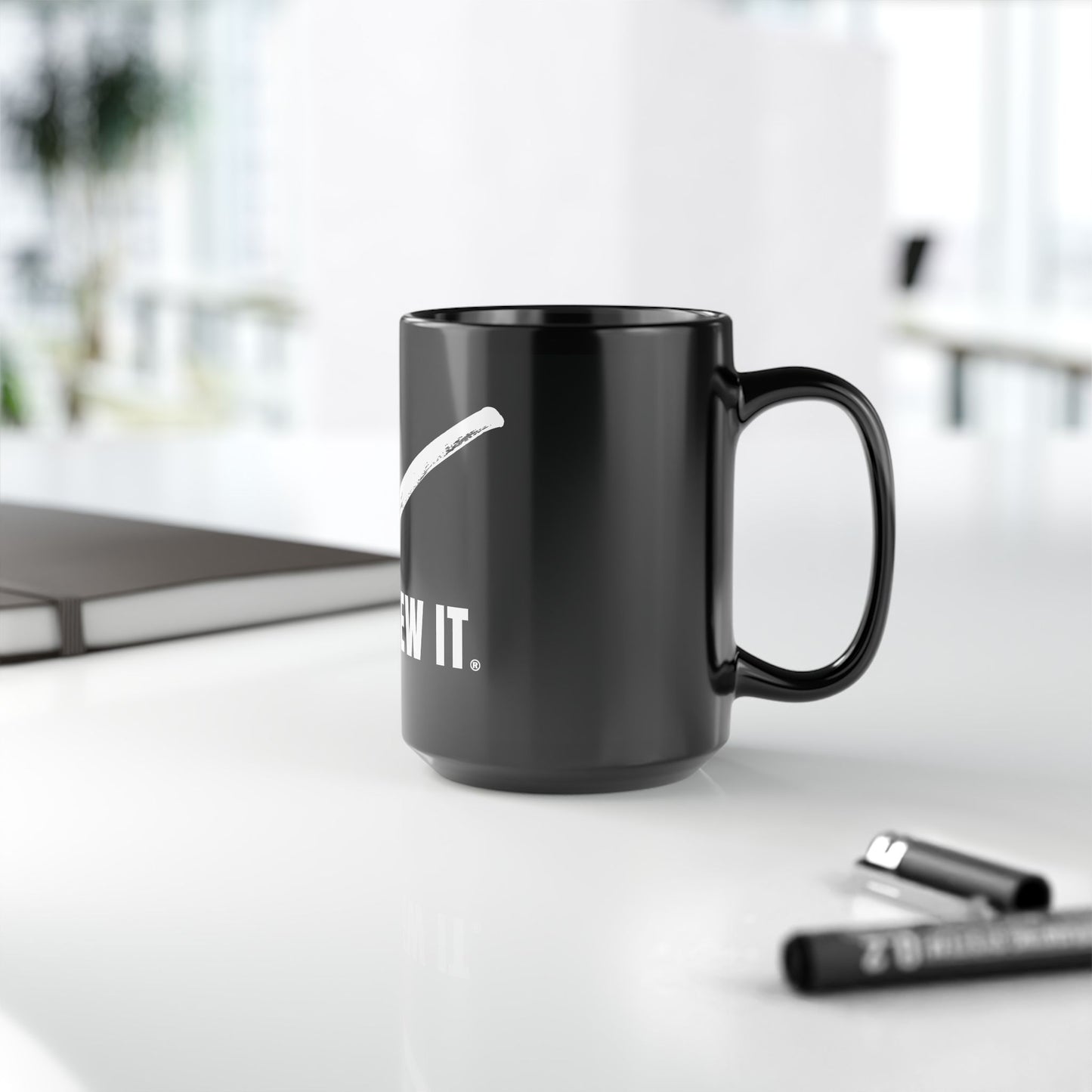 Just Jew It® - Black Mug - Gift for Coffee Lovers, Humor Mug, Kitchen Decor, Office Mug, Unique Gift for Him or Her