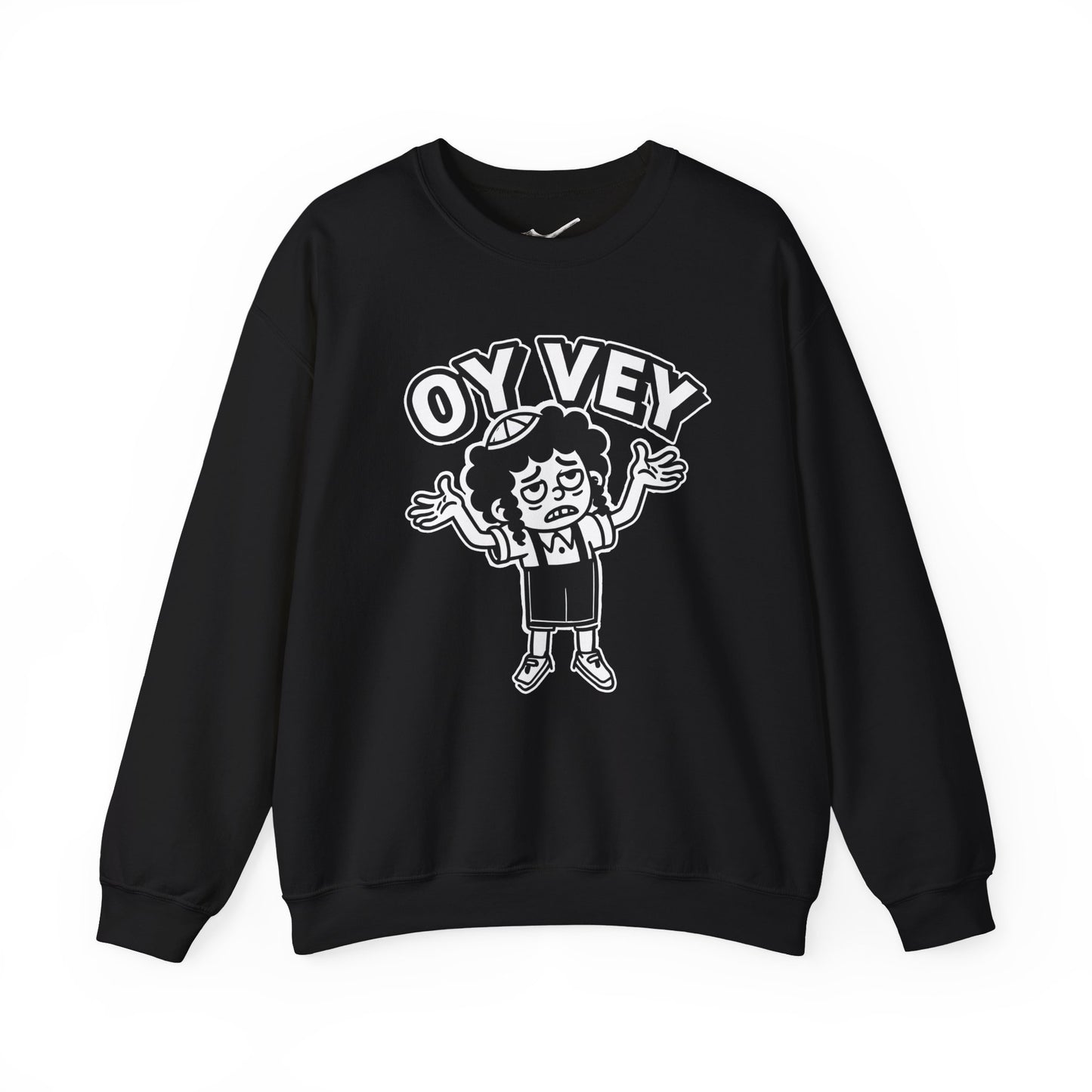 Oy Vey Tired Kid - Adult Sweatshirt Funny Gift for Food Lovers, Cozy Crewneck for Everyday Wear, Perfect for Holidays & Casual Events