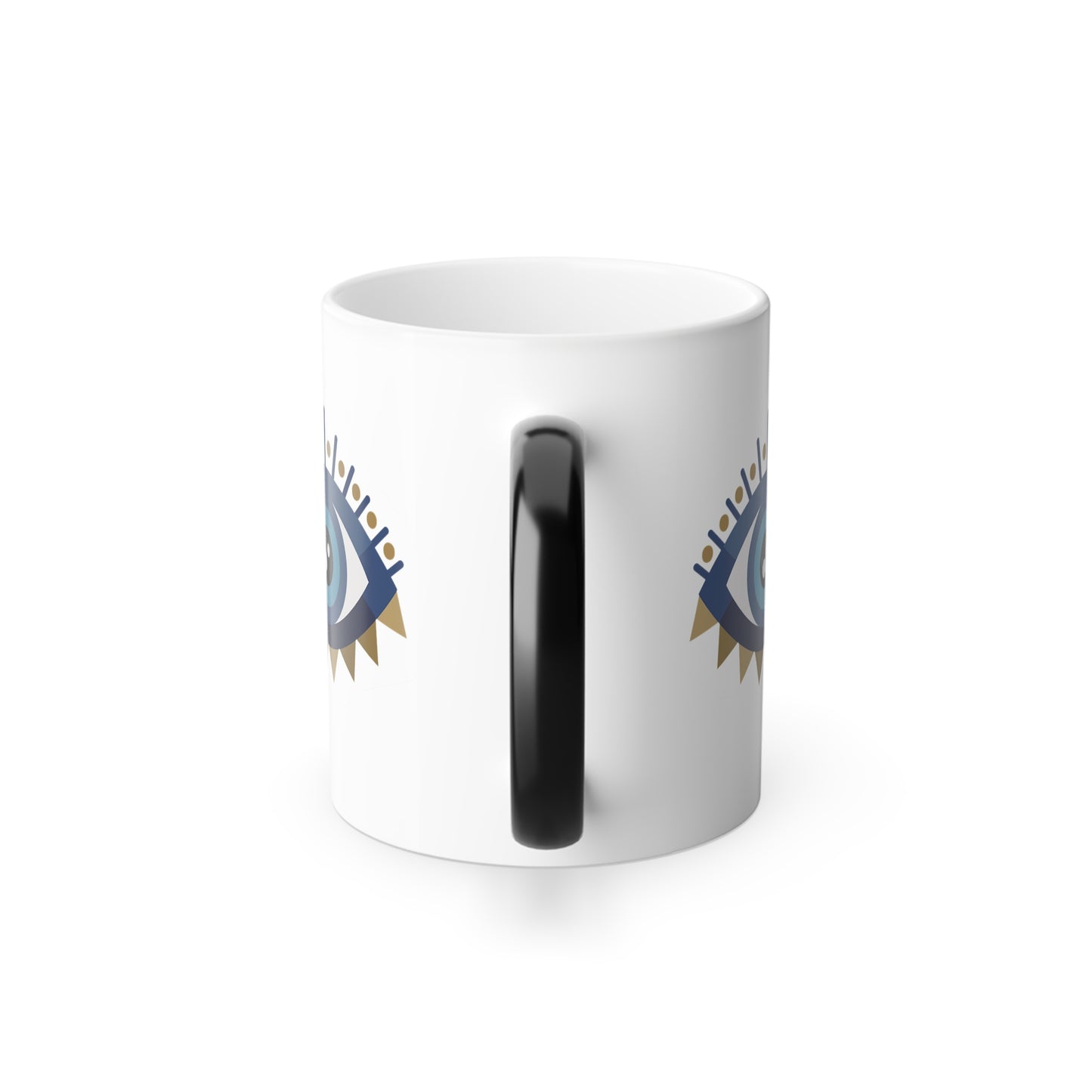 Color Changing Mug, Evil Eye Protection Coffee Cup, Good Luck Charm Mug, Heat Sensitive Cup, Unique Gift for Spiritual Friend, Turkish Evil