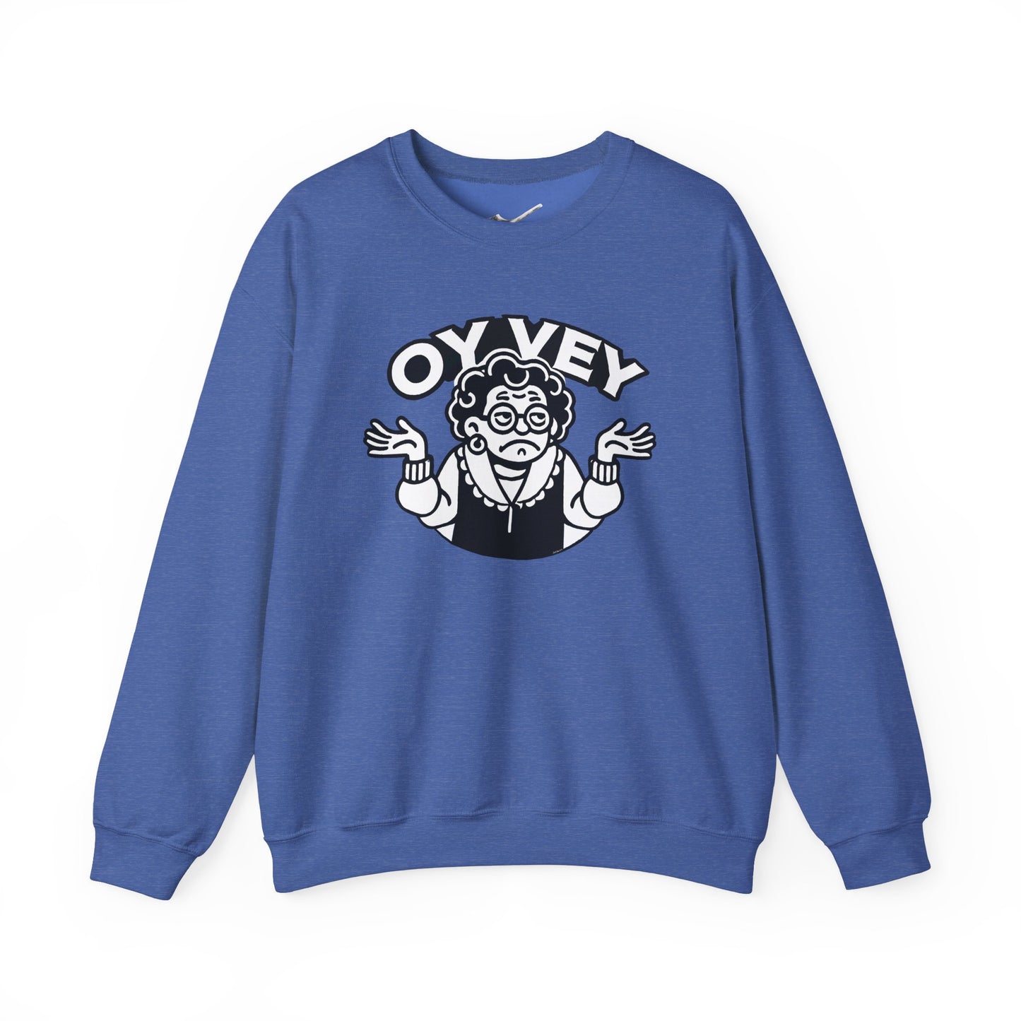 Oy Vey All Day - Granny Shrug Sweater Funny Gift for Food Lovers, Cozy Crewneck for Everyday Wear, Perfect for Holidays & Casual Events
