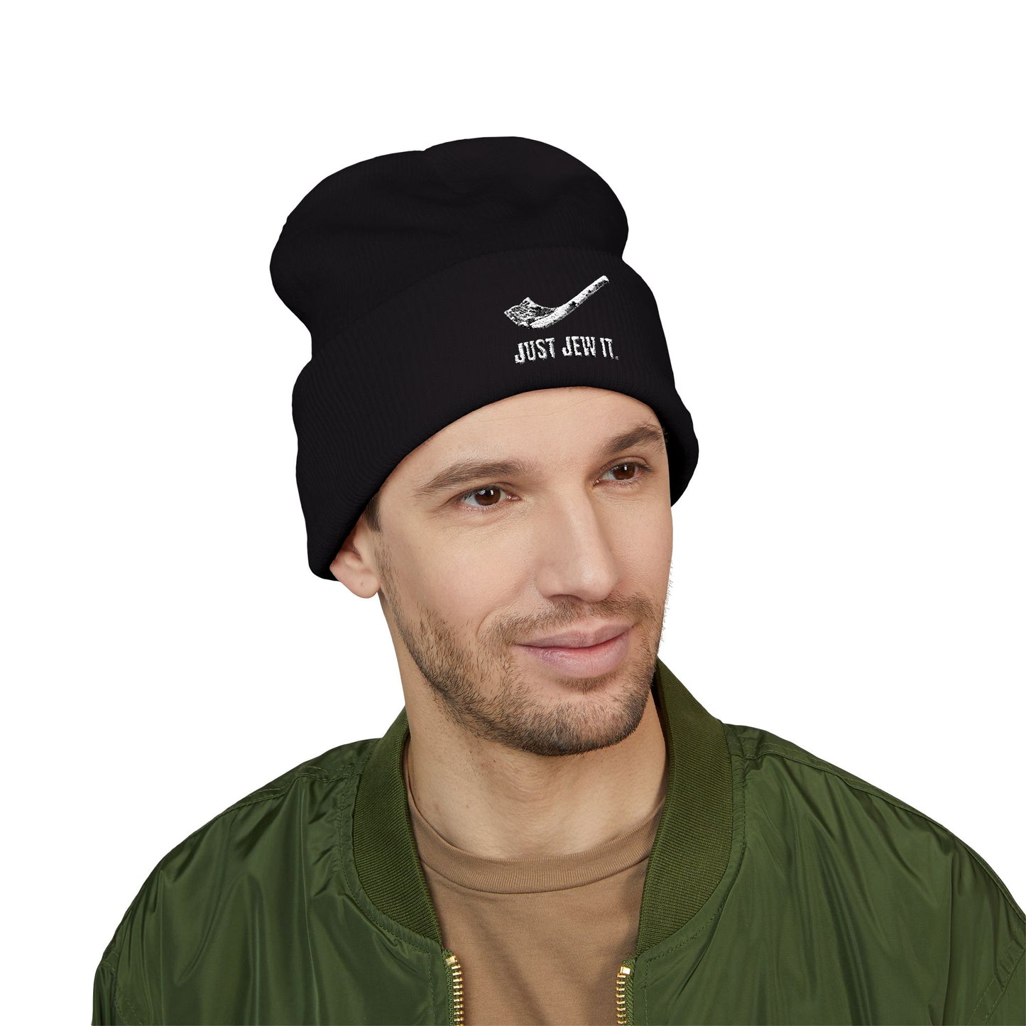Just Jew It® Classic Cuffed Beanie - Stylish Embroidered Winter Hat